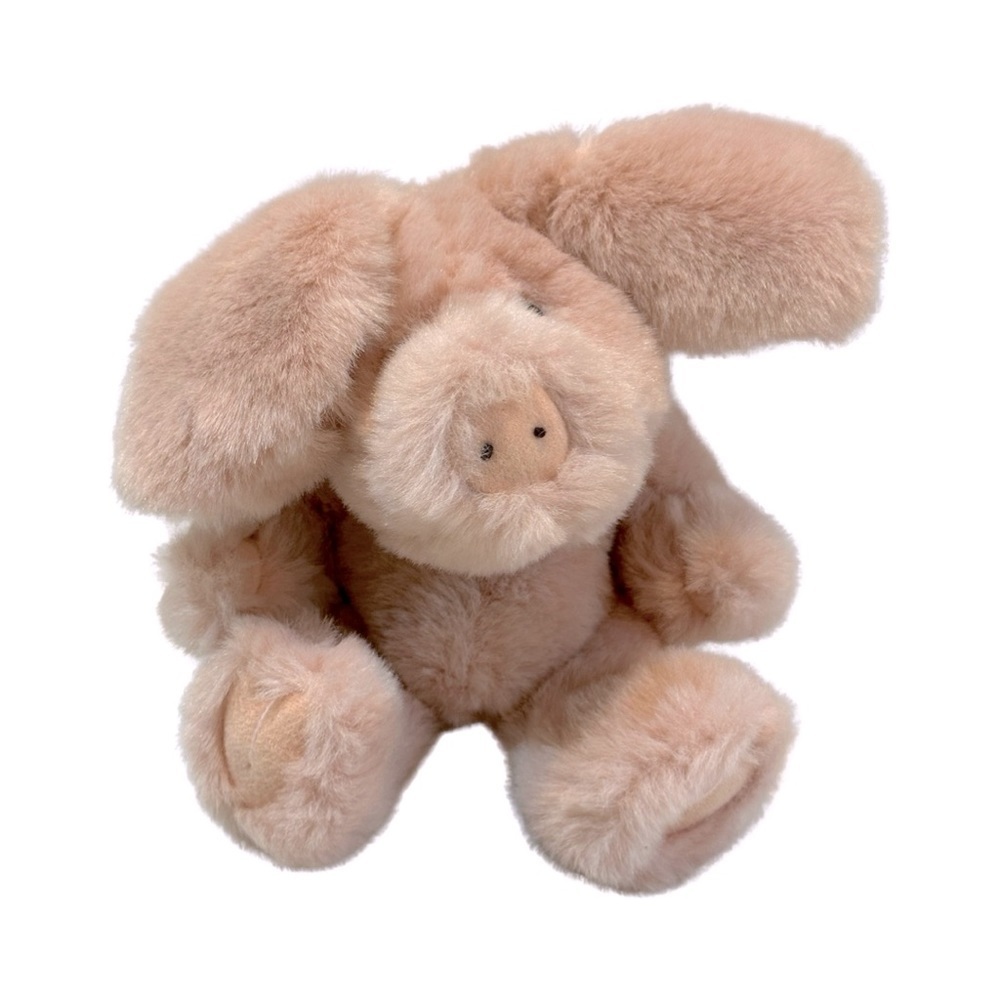 Vintage 90s Boyds Bears Rosie O Pig Plush Animal Bean Stuffing Jointed Fuzzy Pig